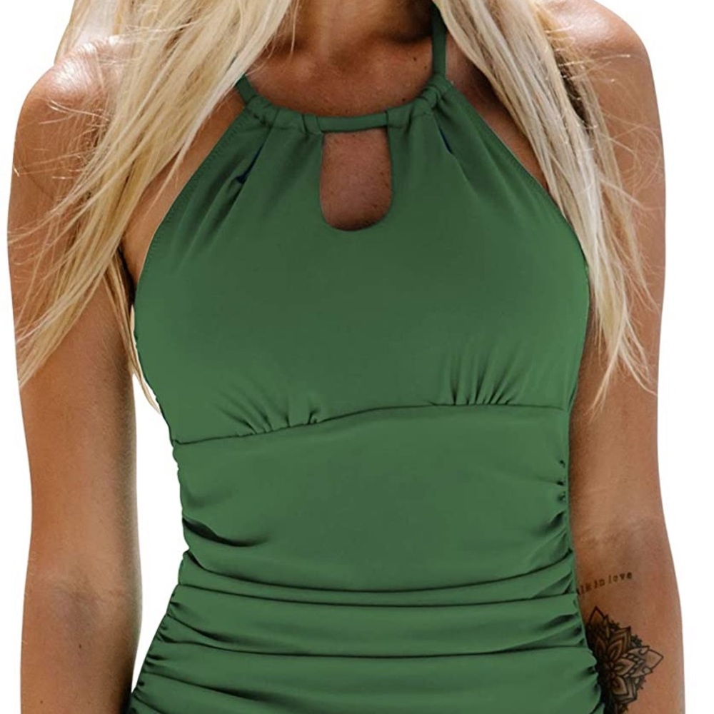 Cupshe green one piece swimsuit